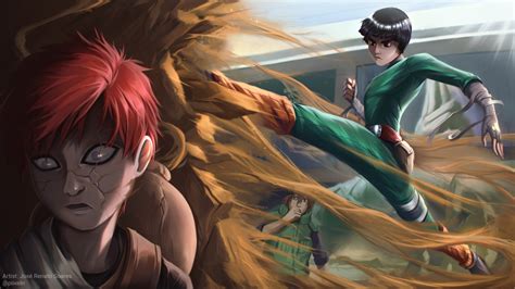 rock lee vs gaara